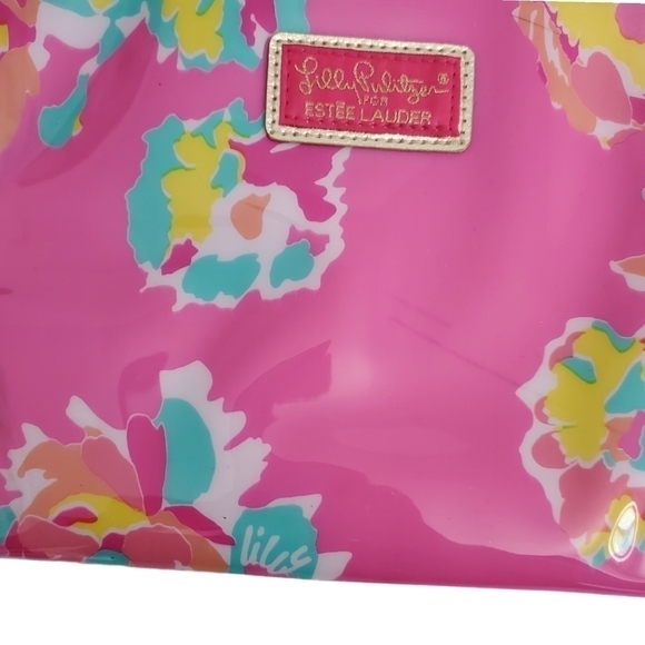 Lily Pulitzer × Estee Laudeer Floral Pink Travel Makeup Kit Bag - Picture 2 of 8